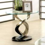 NOVA END TABLE Satin Plated Finish